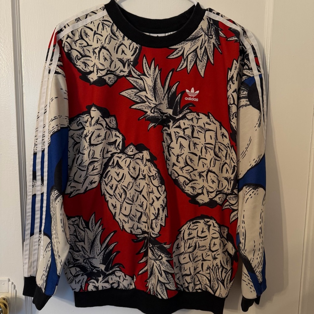 Adidas x Farm Rio Pineapple Tropical Oversized Crewneck Sweatshirt-Size Small
